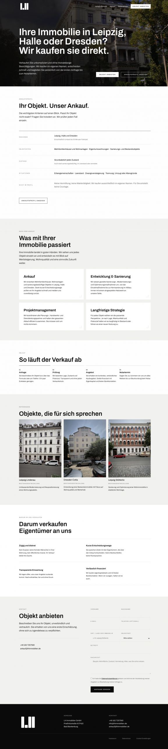 Website von LH Immobilien
