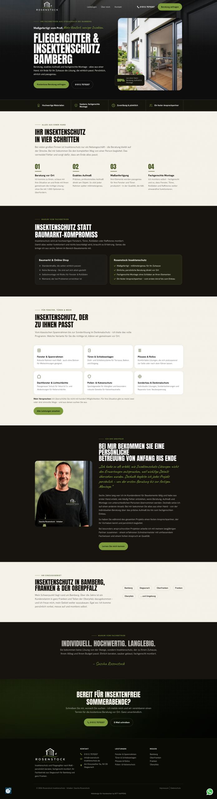 Website von Rosenstock Insektenschutz